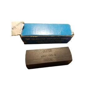 Teledyne Republic Manuf. RM 3/8" Hydraulic Valve 4501-3/8S-6 Parker